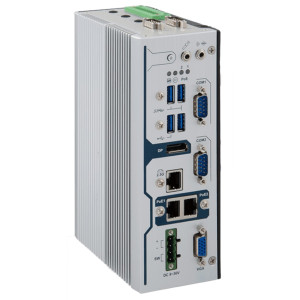 ARBOR ARES-5320 Fanless DIN-Rail Embedded System with Intel Atom x6425RE, 3 LAN, 4 USB, 8 COM